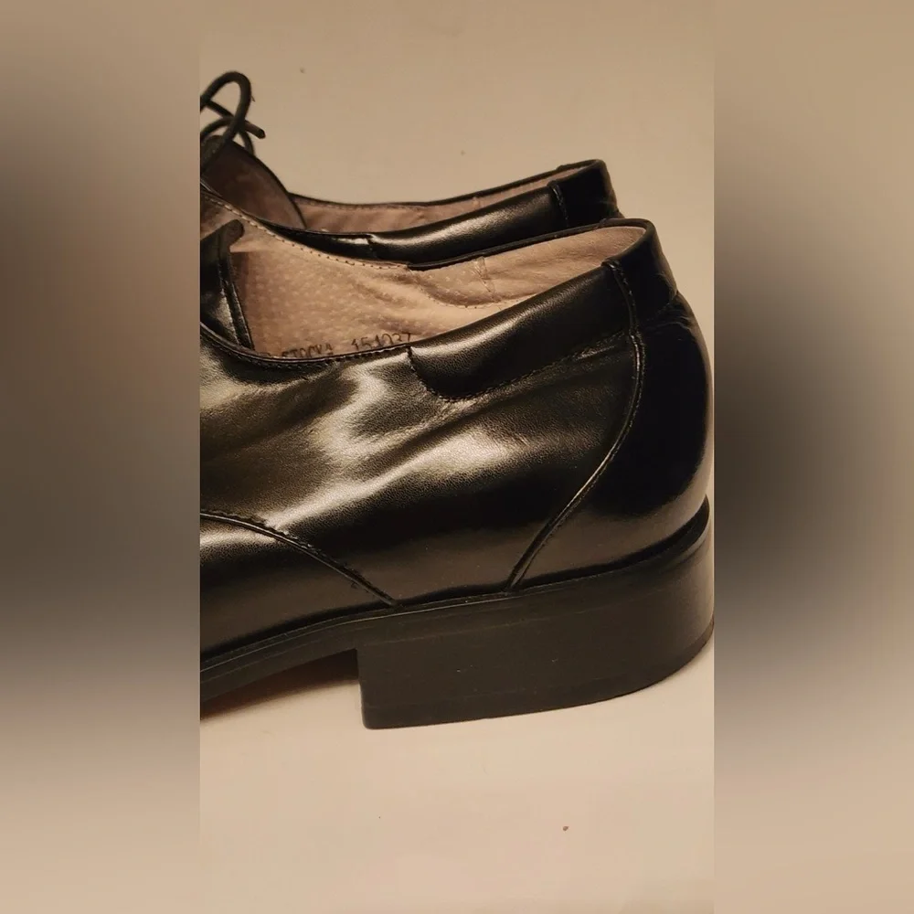 Giorgio Venturi Black Leather Men's Dress Shoes Size 12